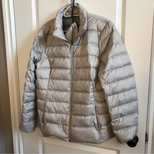 Eddie Bauer Cirrus Lite grey down jacket. Size L.  Excellent condition.